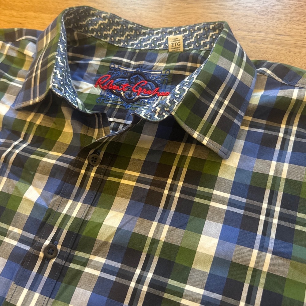Robert Graham Mens 2XL‎ Classic Fit Plaid Button Down long sleeve shirt